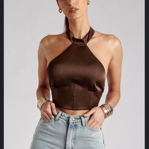 NWT Brown Halter Top 🤎